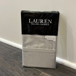 Ralph Lauren Dunham Standard pillowcase x 2 opal grey 300ct 21x32 pillow case